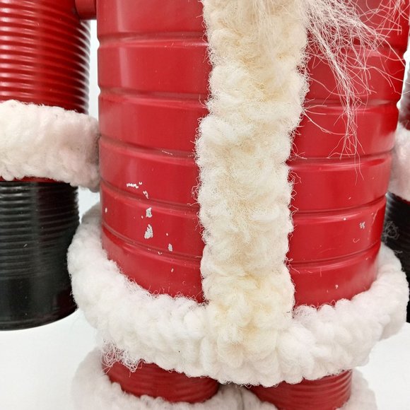 Christmas Folk Art Tin Man Santa Sculpture Wizard Of Oz Assemblage Robot Vintage - Picture 7 of 16